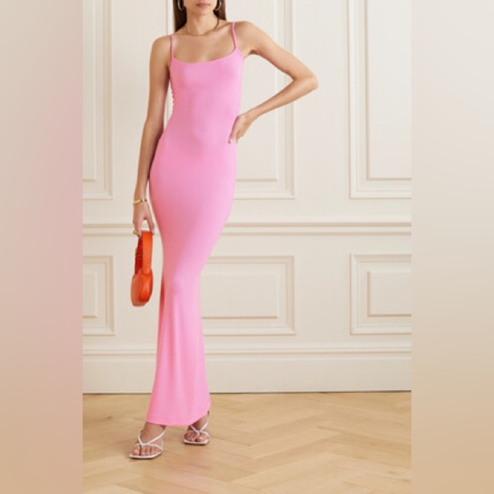 Skims | Pink Maxi Soft Lounge Dress